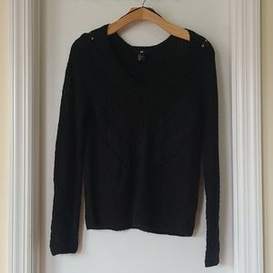 Black knit sweater size SM